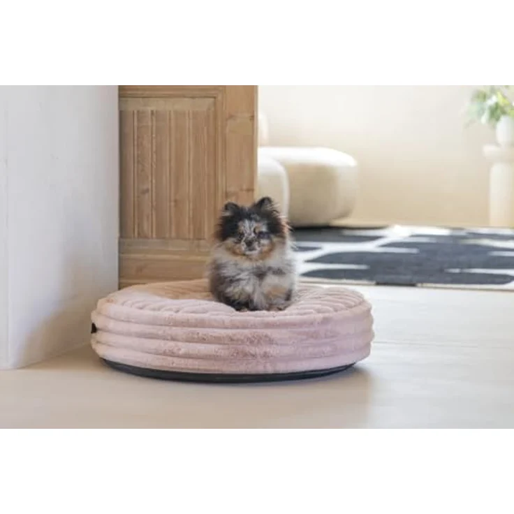 Designed By Lotte Hundekissen Reza rund rosa, rutschfeste Unterseite, maschinenwaschbar – Bild 8