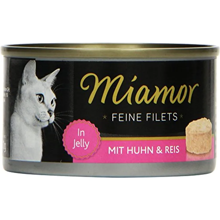 Miamor Feine Filets Huhn & Reis, Katzen-Nassfutter ohne Leber und Innereien, 24 x 100g