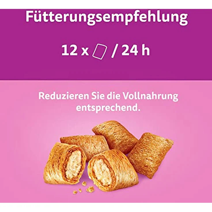 Whiskas Knuspertaschen Katzensnacks mit Lachsgeschmack, 4x180g, angereichert mit Vitaminen und Mineralstoffen, ohne künstliche Aromastoffe – Bild 4