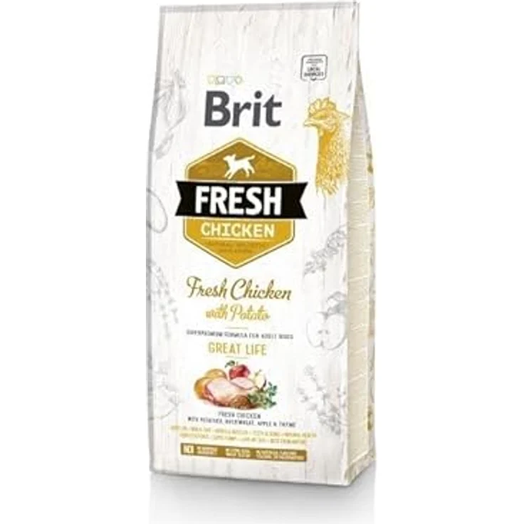 Brit Fresh Dog - Adult - Chicken - Hunde-Trockenfutter, Alleinfuttermittel, 12kg – Bild 3