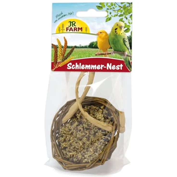 JR FARM Birds Schlemmer-Nest, 75 g Vogelfutter mit wertvollen Saaten, Holunderbeeren und Karotten, gentechnikfrei – Bild 1