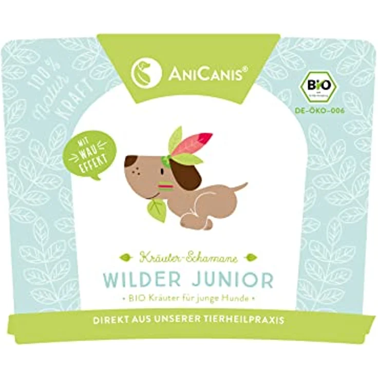 AniCanis Bio Kräutermix Wilder Junior, Nahrungsergänzungsmittel für Welpen & Juniorhunde, 100% Bio, unterstützt Immunsystem & Vitalität, 100g – Bild 3