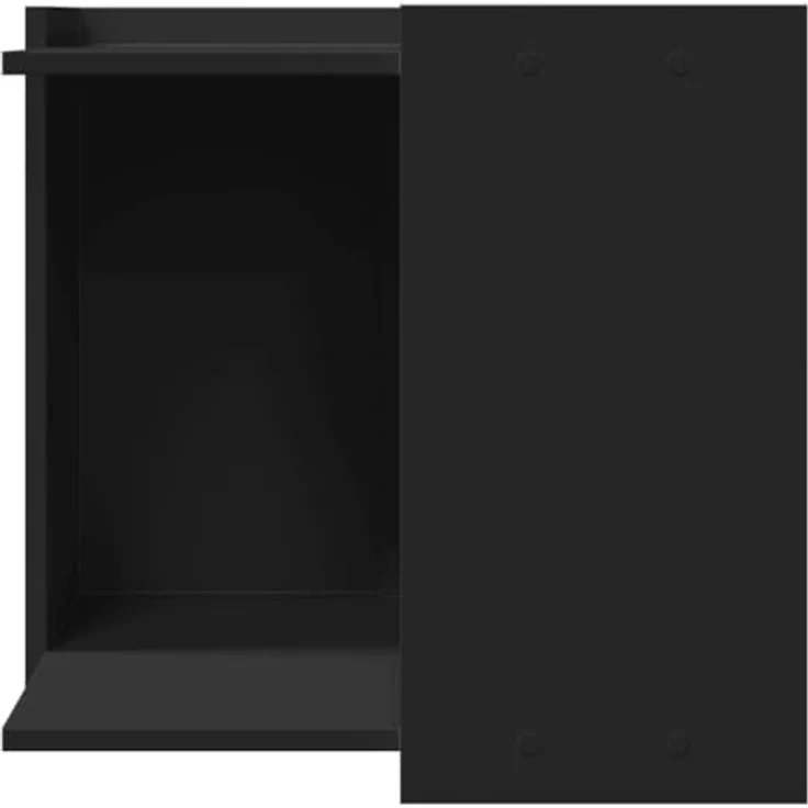 vidaXL Katzentoilette, Katzenklo Schwarz 53x53x51 cm Holzwerkstoff, Platzsparendes und vielseitig einsetzbares Katzenmöbel – Bild 6
