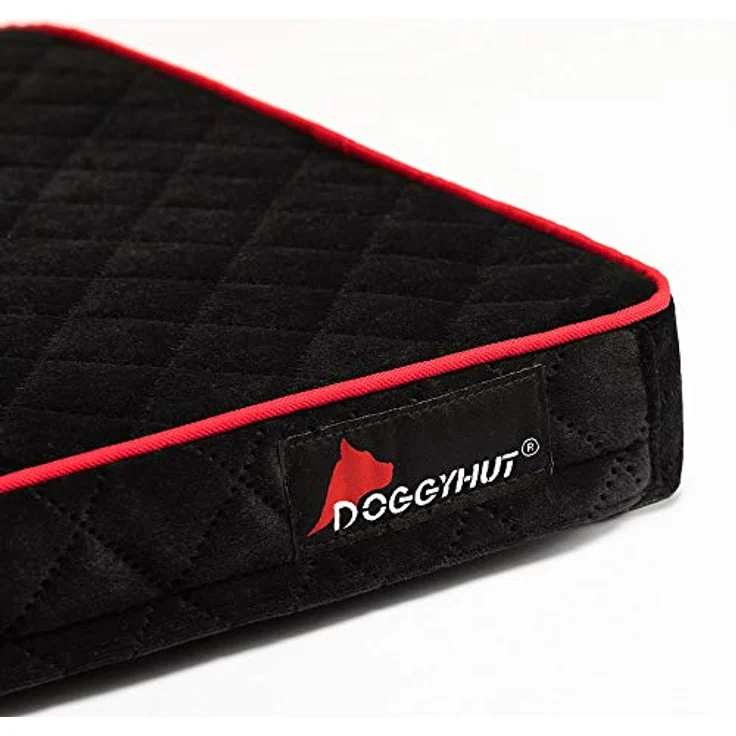 Tiggo Hundematratze DOGGYHUT® XL, für Hundeanhänger XL 80103 und 80106, maschinenwaschbarer Softcover Überzug, 5 cm dicker Schaumstoffkern, rutschfester Boden, 85 x 52 x 6 cm, Schwarz – Bild 2