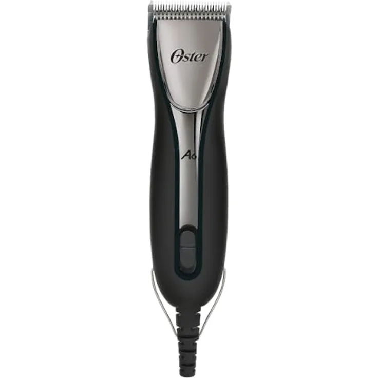 Oster 18567 Scherm. A6 Slim, Hundeschermaschine mit gummiertem Griff, patentiertem Antivibrationssystem und 3 Leistungsstufen, Schwarz
