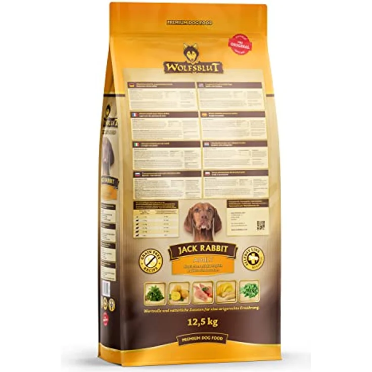 Wolfsblut Jack Rabbit, Hundefutter Trockenfutter mit Kaninchen, 12,5 kg, getreidefrei, für Allergiker geeignet – Bild 2