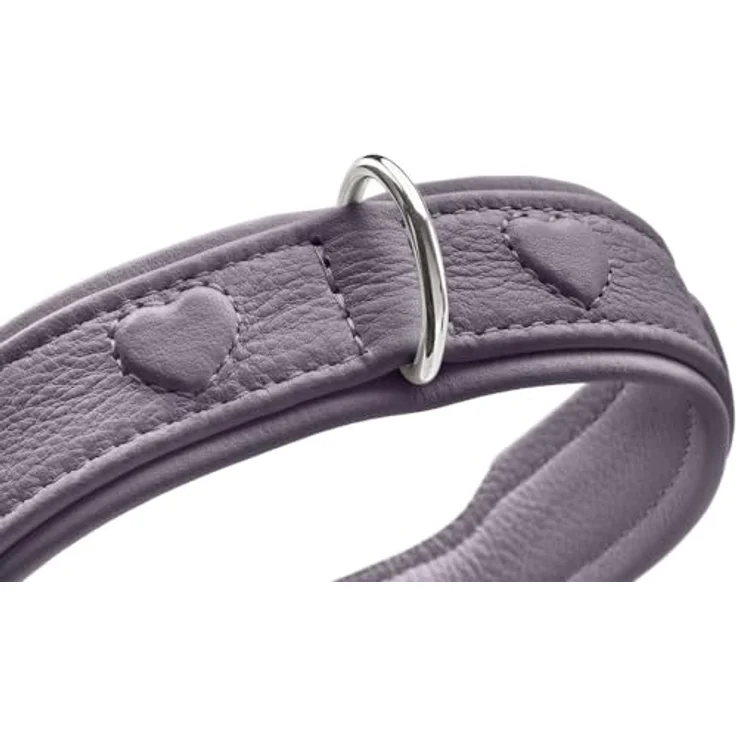 HUNTER Hundehalsband SOHO X Love, hellblau, Rindsleder, weich & gepolstert, für kleine Hunde & Welpen, Größe 37, Made in Germany – Bild 4