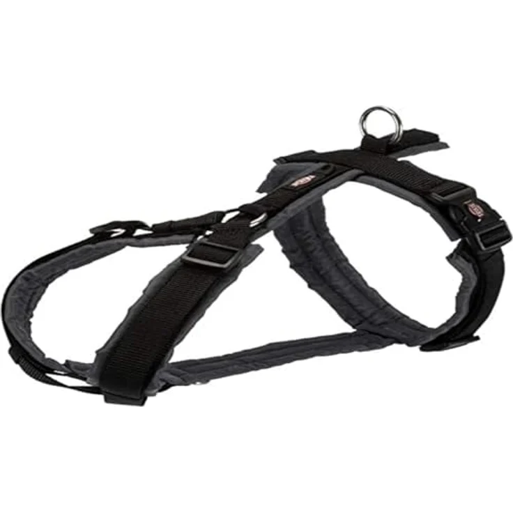Trixie Premium Trekking Geschirr, L: 70-85 cm/25 mm, schwarz/Graphit – Bild 2