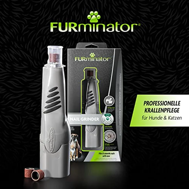 Furminator Krallenschleifer, schnurloser Nagelschleifer mit LED-Licht, 2 Geschwindigkeitsstufen, für Hunde und Katzen – Bild 2