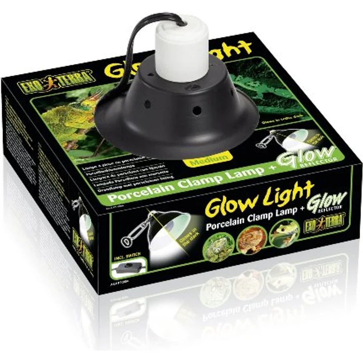 Exo Terra Glow Light, Klemmlampe mit UVB, hitzebeständige Keramikfassung und metallischem Reflektor – Bild 4