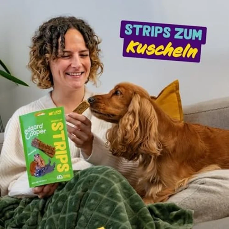 Edgard Cooper Snuggle Up Strips, Hundeleckerli aus Lamm und Truthahn, getreidefrei, hohe Proteine, 75g – Bild 2