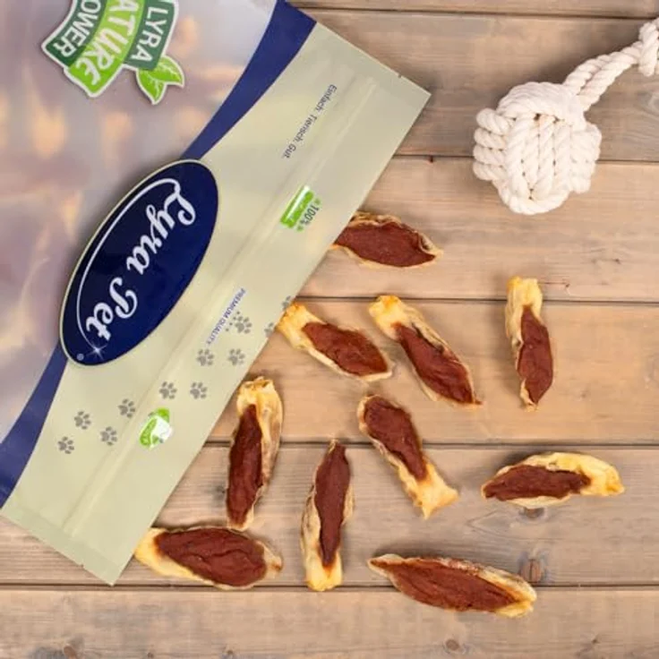 Lyra Pet® Kaninchenohren gefüllt mit Huhn, 10 kg, getrockneter Kausnack, fettarm, ideal für Training und Belohnung, praktischer wiederverschließbarer Beutel – Bild 5