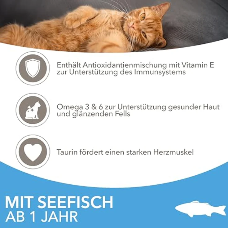 IAMS Trockenfutter für Katzen mit Fisch, 3 kg, für Katzen von 1-6 Jahren, mit 87% tierischen Proteinen, weizenfrei, gesund für Haut und Gelenke – Bild 3