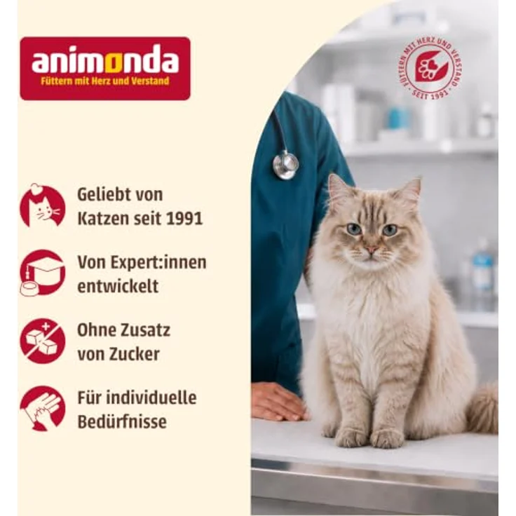 animonda INTEGRA PROTECT Intestinal, Katzen-Trockenfutter mit magerem Geflügel für Katzen mit akutem Durchfall, 1200g – Bild 3