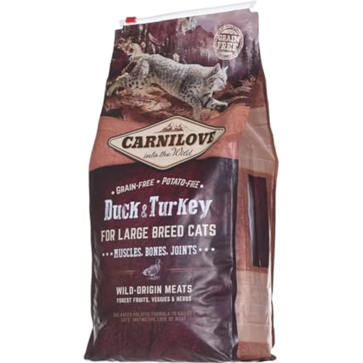 CARNILOVE Feline Adult Large Pato Pavo, Katzen-Trockenfutter, 6 kg – Bild 3