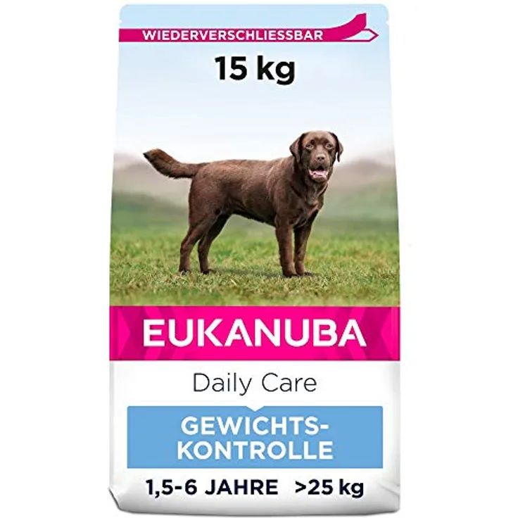 Eukanuba Daily Care Weight Control für große Rassen, fettarmes Hundefutter zur Gewichtskontrolle, 15 kg