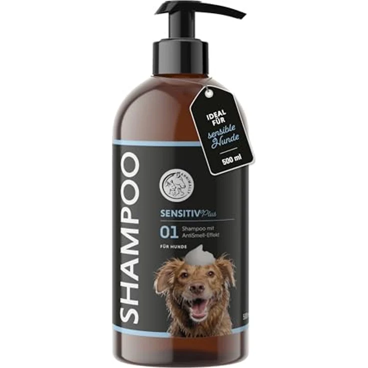 Annimally Sensitiv Plus Shampoo, Natürliches Hundeshampoo für sensible Hunde & Welpen, Sanfte & pH-neutrale Reinigung mit Kokosöl, Ohne Silikone, Parabene & künstliche Duftstoffe, 500 ml – Bild 1
