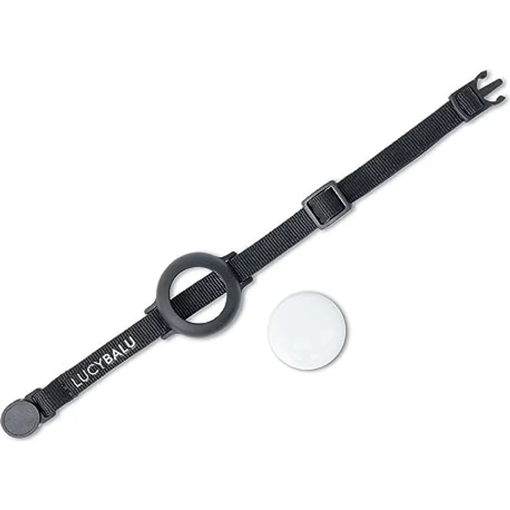 LucyBalu® Premium AirTag Katzenhalsband | Reißfestes, verstellbares Nylonhalsband für Katzen | Kompatibel mit Apple AirTag | Sicherheitsverschluss | Schwarz – Bild 5