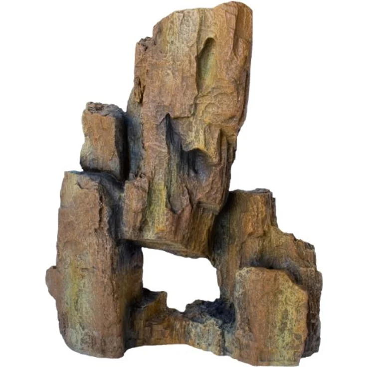 HOBBY Terrariendeko Fossil Rock, naturnaher Felsen aus Polyresin, 2,15x6x18 cm, leicht zu reinigen und langlebig – Bild 1