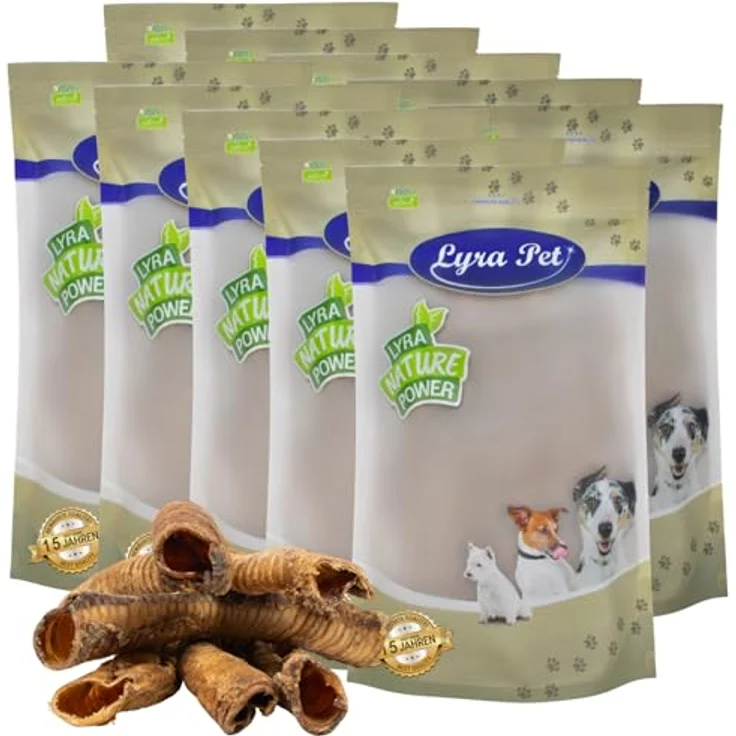 Lyra Pet® 10 kg Rinderstrossen groß getrocknet, natürlicher Kausnack für Hunde, eiweißreich und zahnreinigend – Bild 1