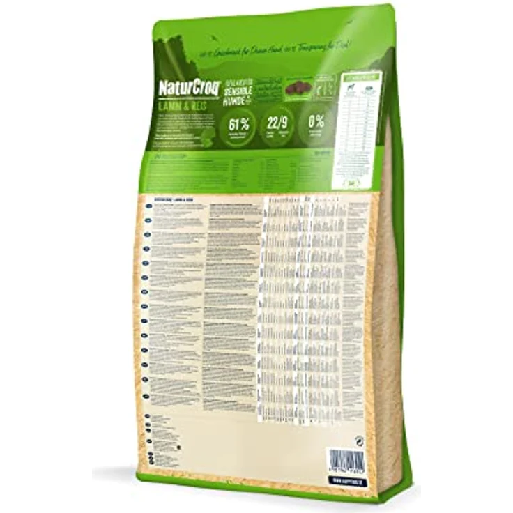 Happy Dog NaturCroq Lamm und Reis, Hunde-Trockenfutter mit Omega-3 und 6-Fettsäuren, 4kg – Bild 2