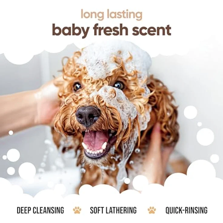 Buddycare Vanille- & Sheabutter-Hundeshampoo, feuchtigkeitsspendend mit Aloe Vera und Pro-Vitamin B5, 5L – Bild 4