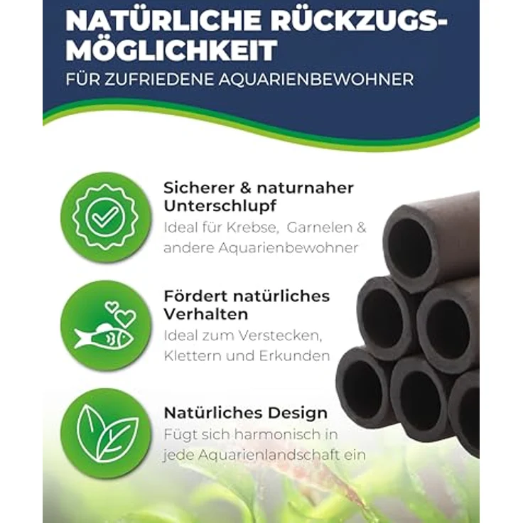 HOBBY Aquariendeko Prawn Pyramid 3-2-1, optimale Rückzugsmöglichkeit für Krebse und Garnelen, dunkel – Bild 2