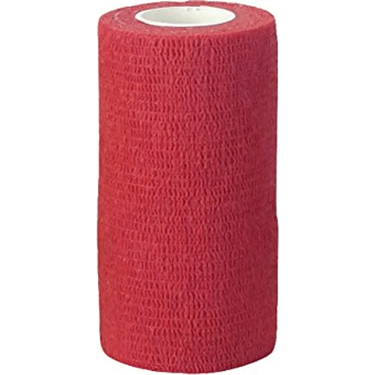 Agritura Kerbl VetLastic selbsthaft. Bandage, rot, 10 cm, hohe Klebkraft und reißfest, für Großtiere geeignet