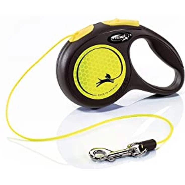 flexi New CLASSIC Neon Seil-Rollleine schwarz-neon XS: 3 m bis 8 kg – Bild 2