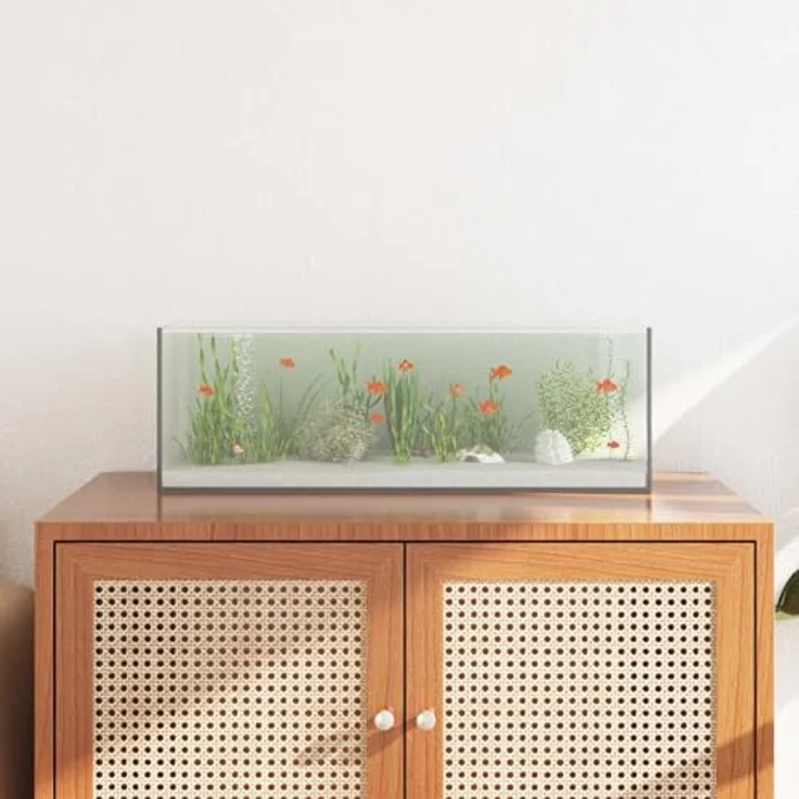vidaXL Aquarium Transparent 60 x 20 x 20 cm, rechteckiges Glasbecken mit modernem Design für Zuhause und Büro, pflegeleicht und stabil – Bild 2
