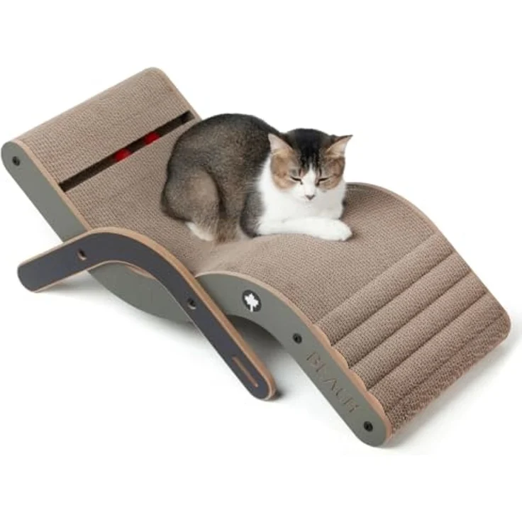 Canadian Cat Company Kratzbrett Design-Kratzmöbel Beach Chair, Katzenliege, Sonnenliege für Katzen, dunkel, 70 x 35 x 25 cm – Bild 1
