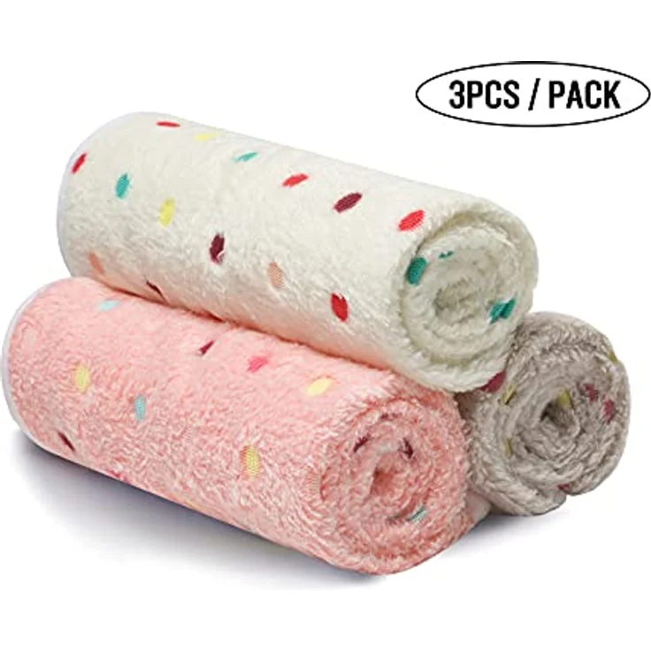 luciphia Hundedecke Katzendecken, 3er Pack waschbare Flauschdecken aus superweichem Fleece für Hunde und Katzen, 76 x 104 cm, Helle Punkte Design – Bild 5