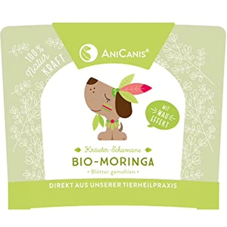 AniCanis Bio Moringablätter für Hunde & Katzen, Moringa Pulver zur Unterstützung des Immunsystems, 100% natürliche Nährstoffe, 100g – Bild 3