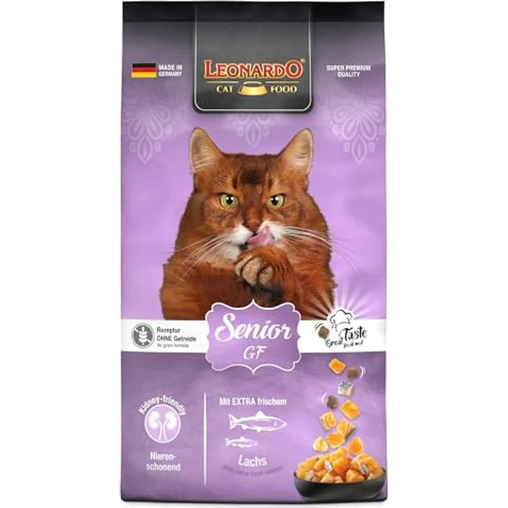 LEONARDO Senior GF Katzenfutter, 7,5kg, mit frischem Lachs, leicht verdaulich, getreidefrei, Alleinfutter, Made in Germany – Bild 1