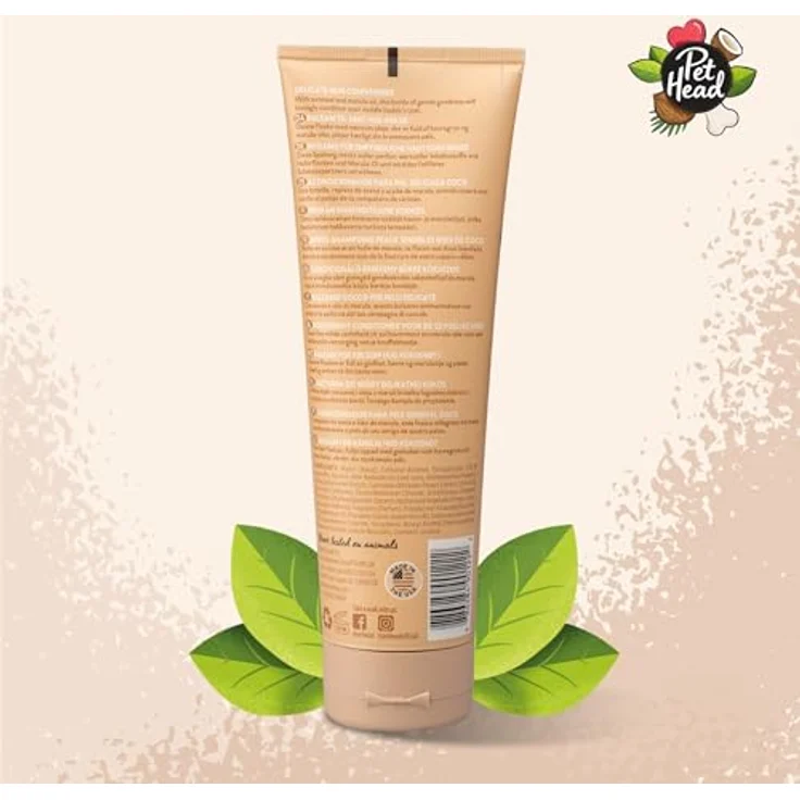 Pet Head Sensitive Soul Conditioner, Hundespülung für empfindliche Haut, Kokosnussduft, pH-neutral, vegan & tierversuchsfrei, 250ml – Bild 2