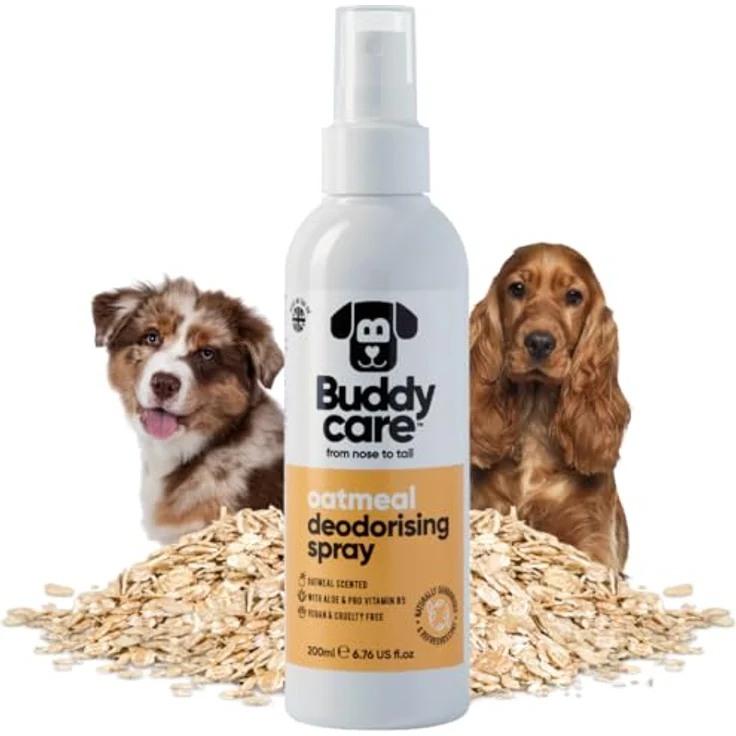 Buddycare Desodorierungsspray für Hunde, Haferflocken-Duft, mit Aloe Vera und Pro-Vitamin B5, 200 ml – Bild 1