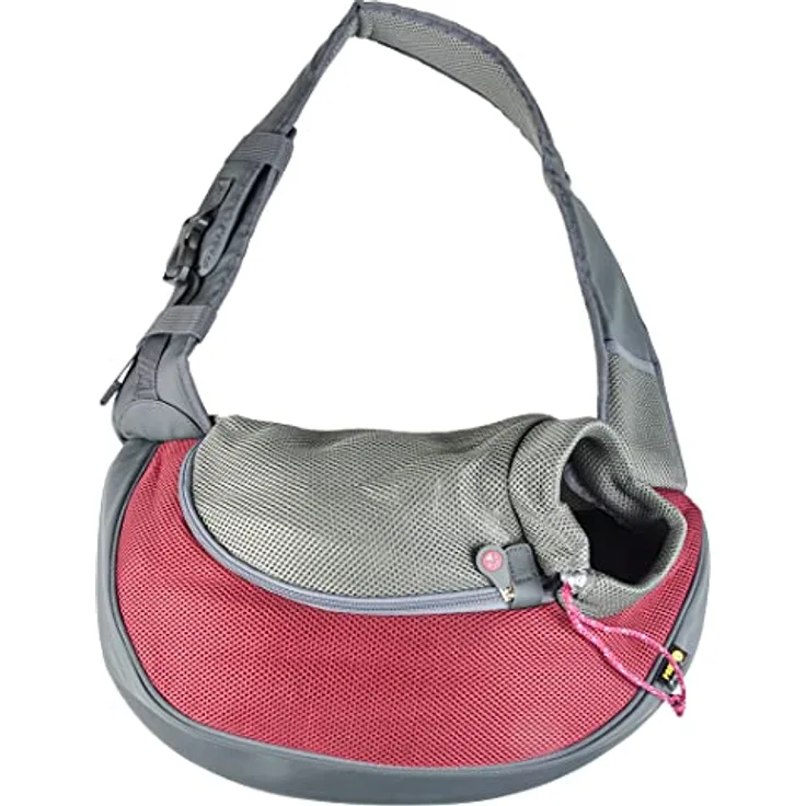 EBI, Sarah Crazy Paws Transporttasche aus Nylon, M, 34 x 19 x 47,5 cm, Bordeauxrot, für den Transport