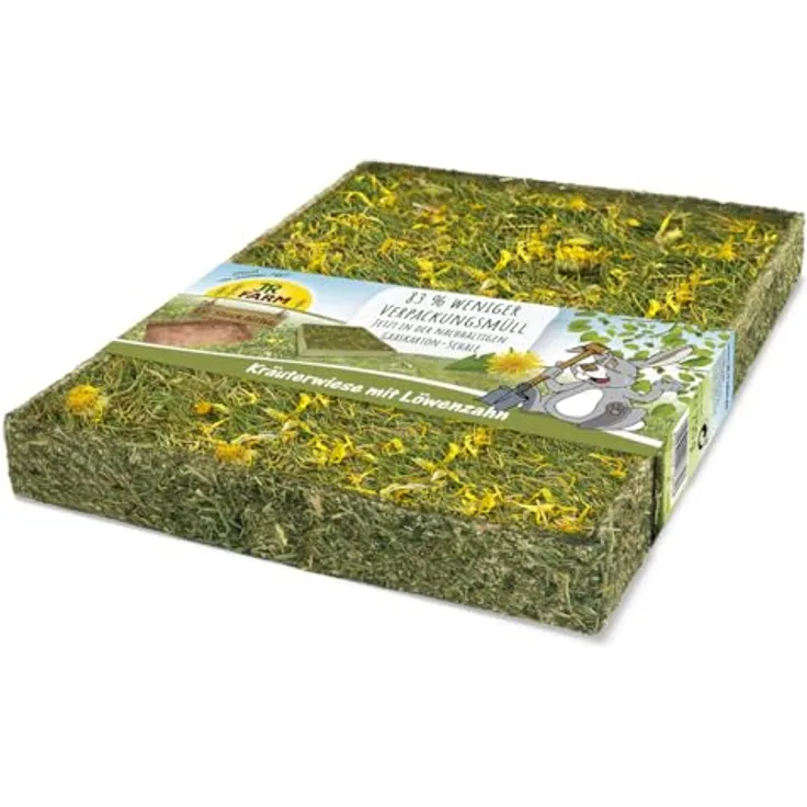 JR FARM ESN Kräuterwiese mit Löwenzahn, 750g Naturfutter für Kleintiere, 100% natürliche Materialien