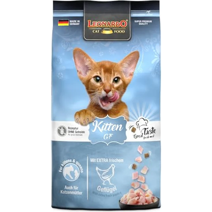 LEONARDO Kitten GF, Trockenfutter für Katzen, 1,8kg, mit frischem Geflügel und Makrele, leicht verdaulich, getreidefrei, Alleinfutter, Made in Germany – Bild 1
