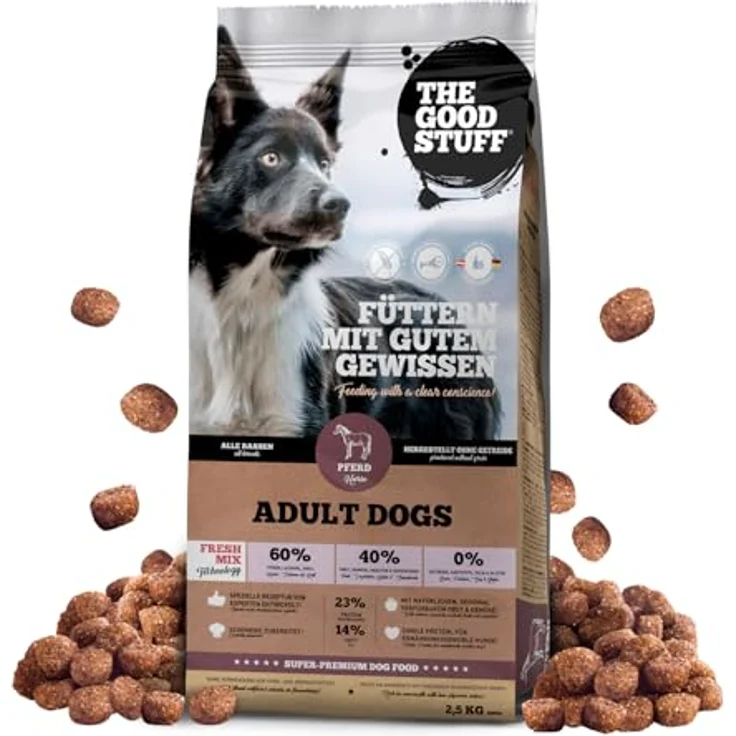 The Goodstuff Adult Pferd, Hundefutter mit hohem Fleischanteil, 2,5 kg – Bild 1