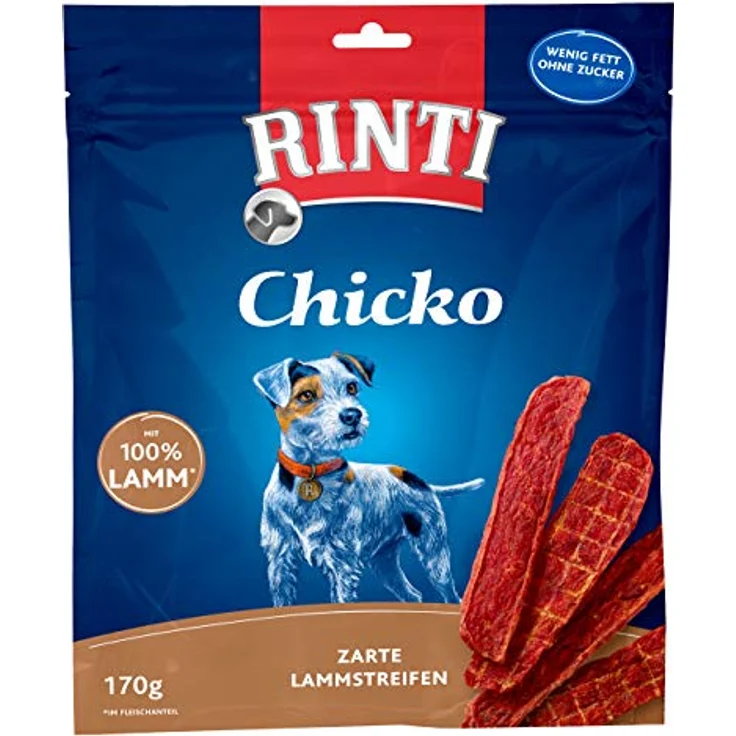 Rinti Chicko Lamm, 100% Lamm Hundesnacks, 170 g, wenig Fett und gut verdaulich – Bild 1