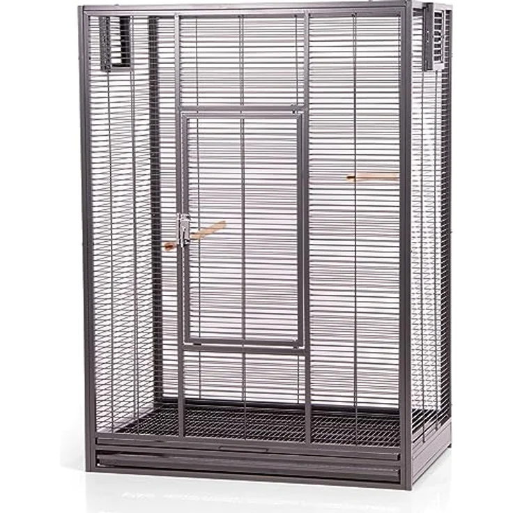Montana Cages Vogelvoliere New Melbourne I, Antik Edition, für Sittiche und kleine Papageien, ca. 80 x 50 x 110 cm, AVILON Pulverbeschichtet, rustikal und rostbeständig – Bild 3