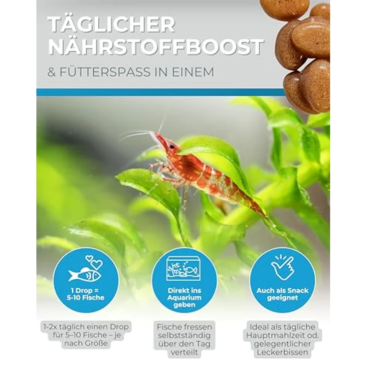 Dupla Gel-O-Drops Special Mix, Geleefischfutter mit 50% Artemia, 25% Mysis und 25% Krill, nährstoffreich, leicht dosierbar, ungekühlt lagerbar, 12 x 2 g – Bild 5