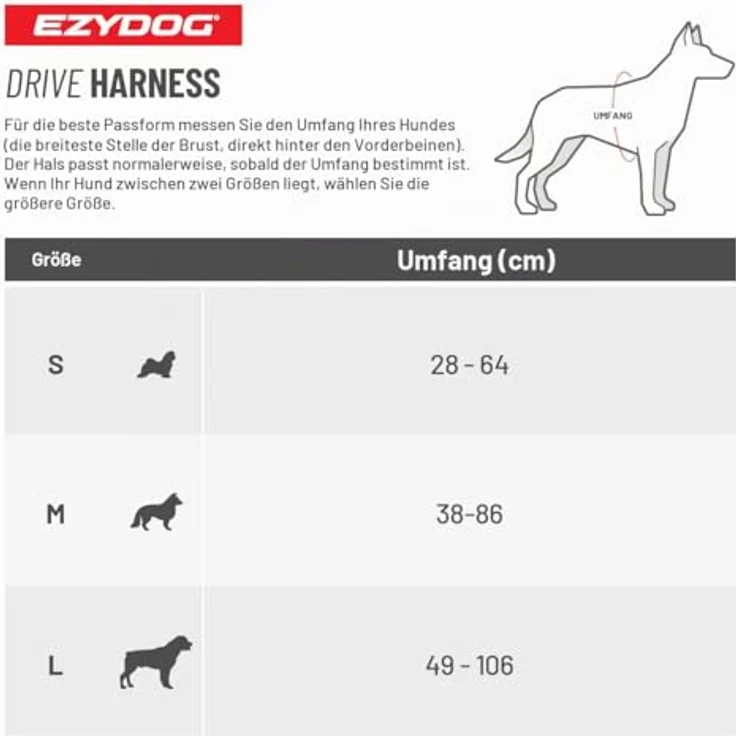 EzyDog Drive Autogeschirr für Hunde, Sicherheitsgeschirr mit integrierter Gurtbefestigung, Größe S, Schwarz, ECE R21 zertifiziert – Bild 5