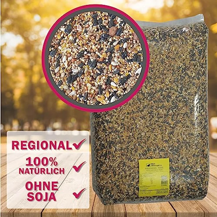 MeinWildvogel Wildvogel-Vital Premium Vogelfutter 30 kg XXL, Ganzjahresstreufutter mit Sonnenblumenkernen & Erdnüssen, Gentechnikfrei & Ambrosia-kontrolliert – Bild 2