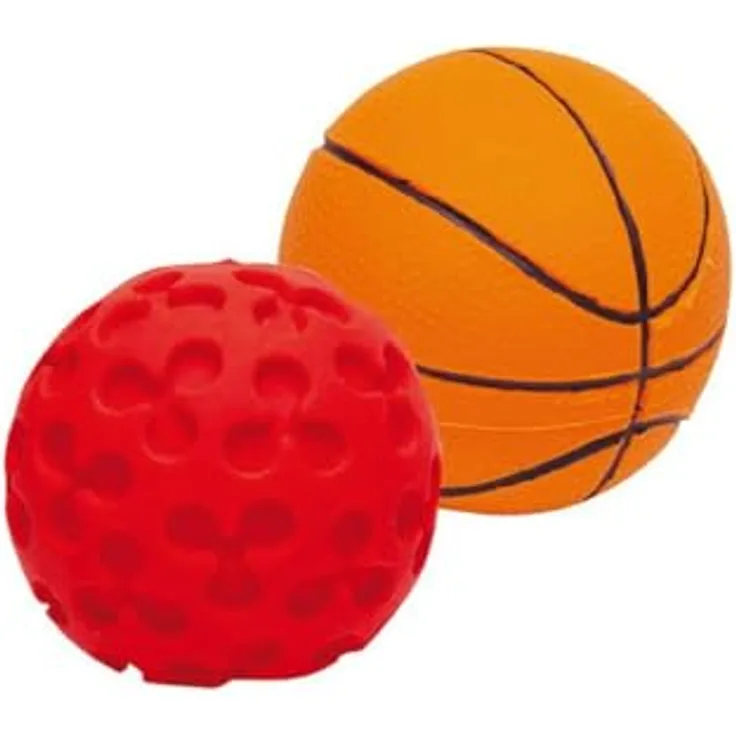 GLORIA Bote Sportbälle, Multicolor, 250 g - langlebiges und flexibles Spielzeug aus natürlichem Latex für Hunde