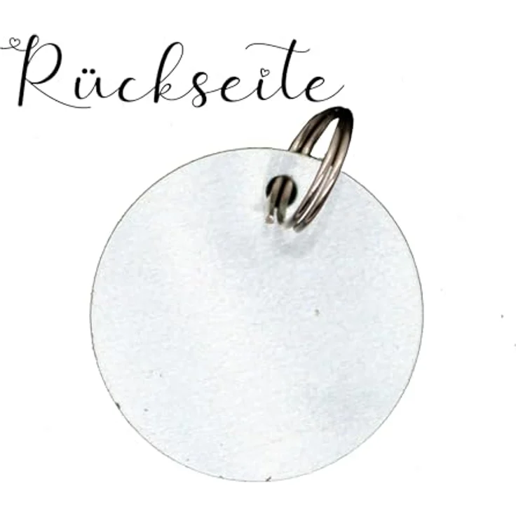 creathi 3er Set Anhänger "Bitte NICHT füttern", runde Hundemarken aus Aluminium, 2,5 cm, gelb – Bild 2