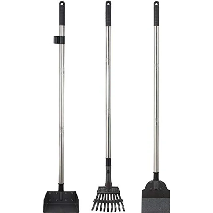 Yangbaga Hundekotschaufel, Metall mit 2 Rechen und verstellbarem 84 cm Griff für große, mittlere und kleine Hunde