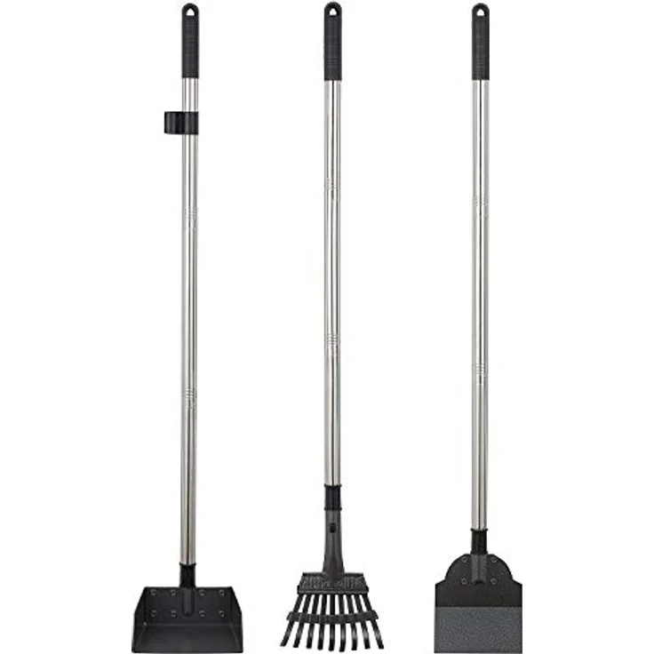 Yangbaga Hundekotschaufel, Metall mit 2 Rechen und verstellbarem 84 cm Griff für große, mittlere und kleine Hunde – Bild 1
