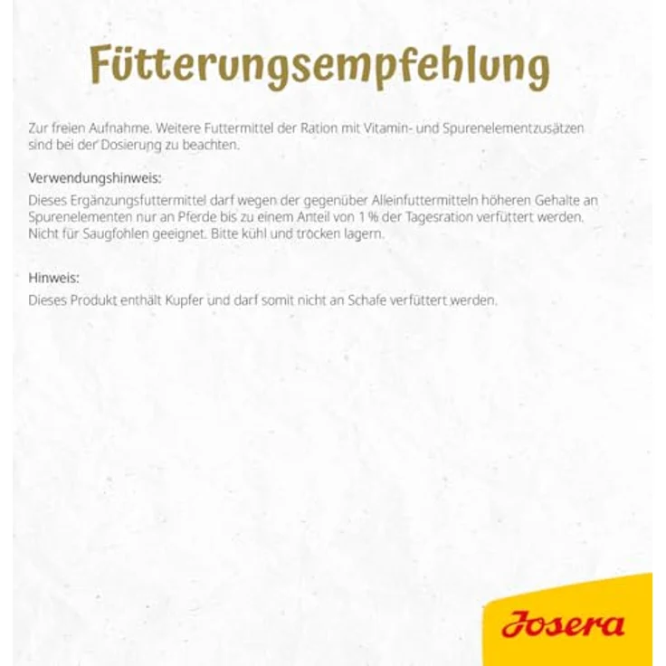 JOSERA Vitaleimer Pferd, 25 kg Mineralfuttermittel für alle Pferderassen, hohe Ausstattung an Kupfer, Zink und Selen, unterstützt Knochen & Gelenke – Bild 3